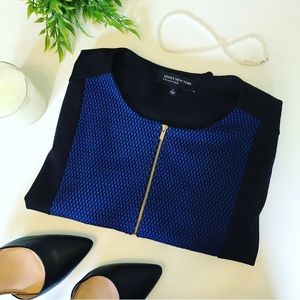 Jones New York Collection black blue blazer Large